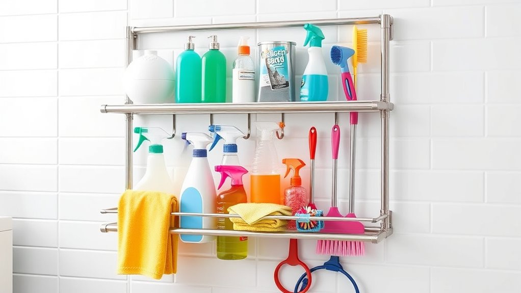 top cleaning supply wall racks