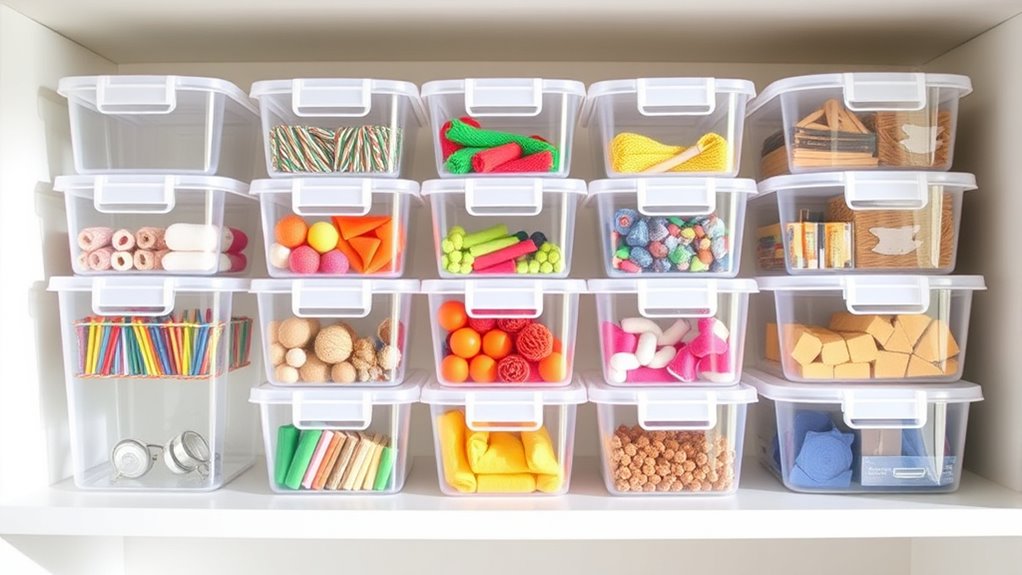 top clear storage tubs