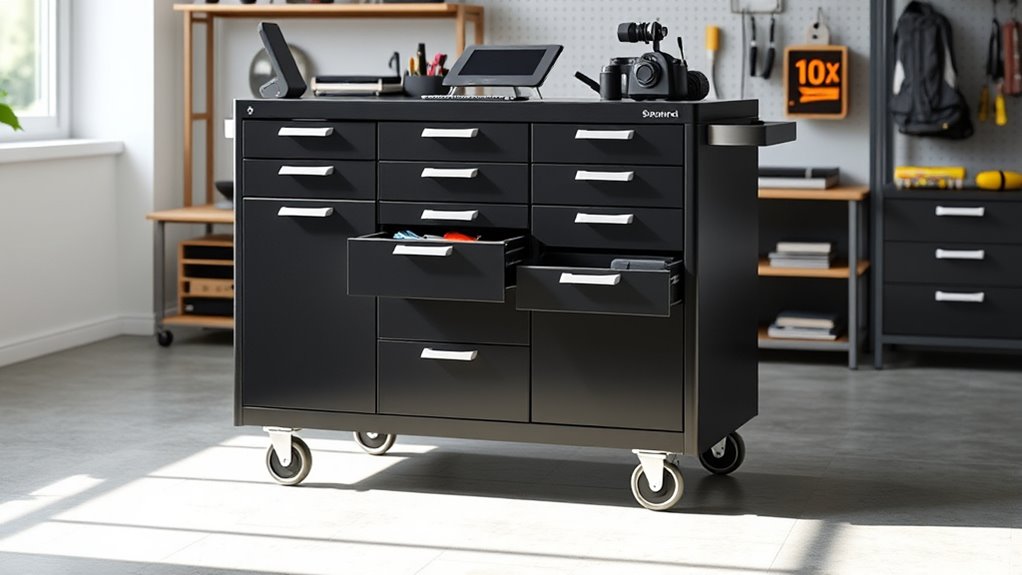 top drawer mobile carts