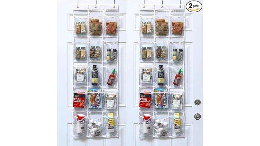 two pack pantry door organizers