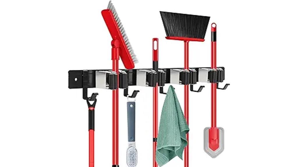 wall mounted broom holder