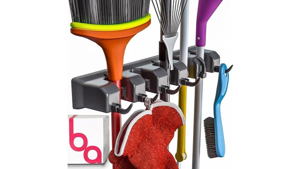 wall mounted mop holder