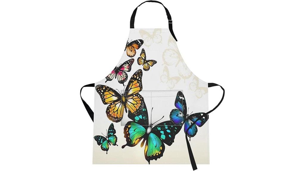 watercolor butterfly apron