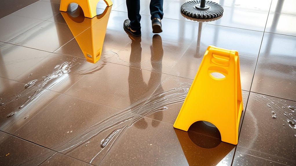 wet floor safety warnings