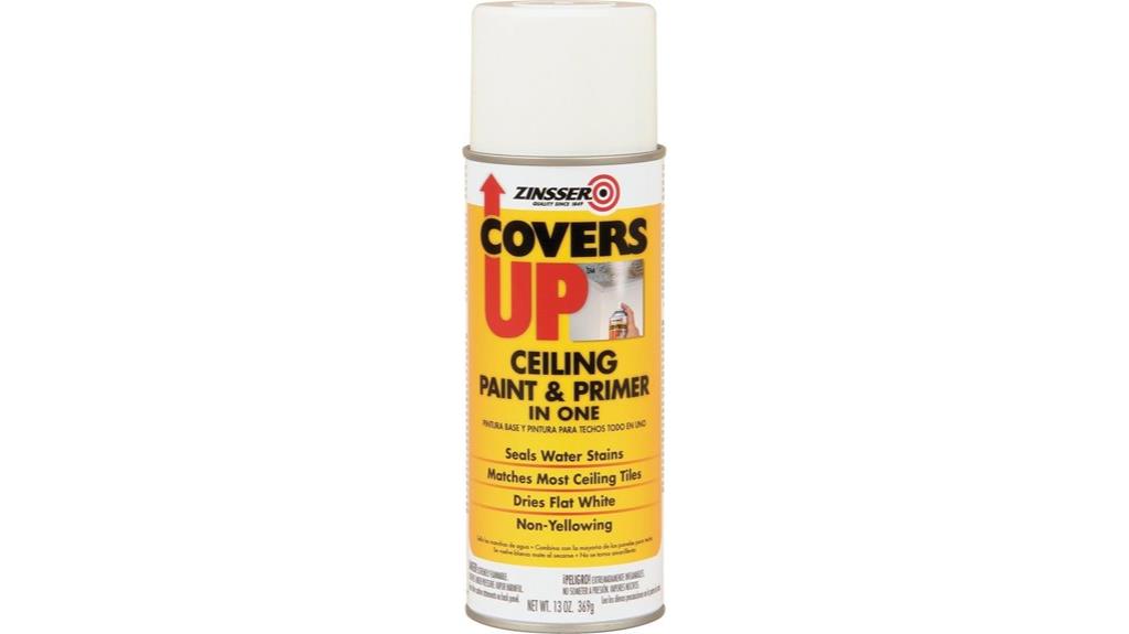 white stain sealing ceiling paint