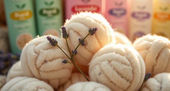 wool dryer balls with oils