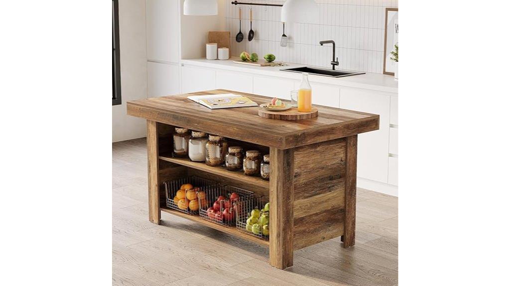 55 inch kitchen island with storage
