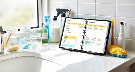 bathroom cleaning schedule plan