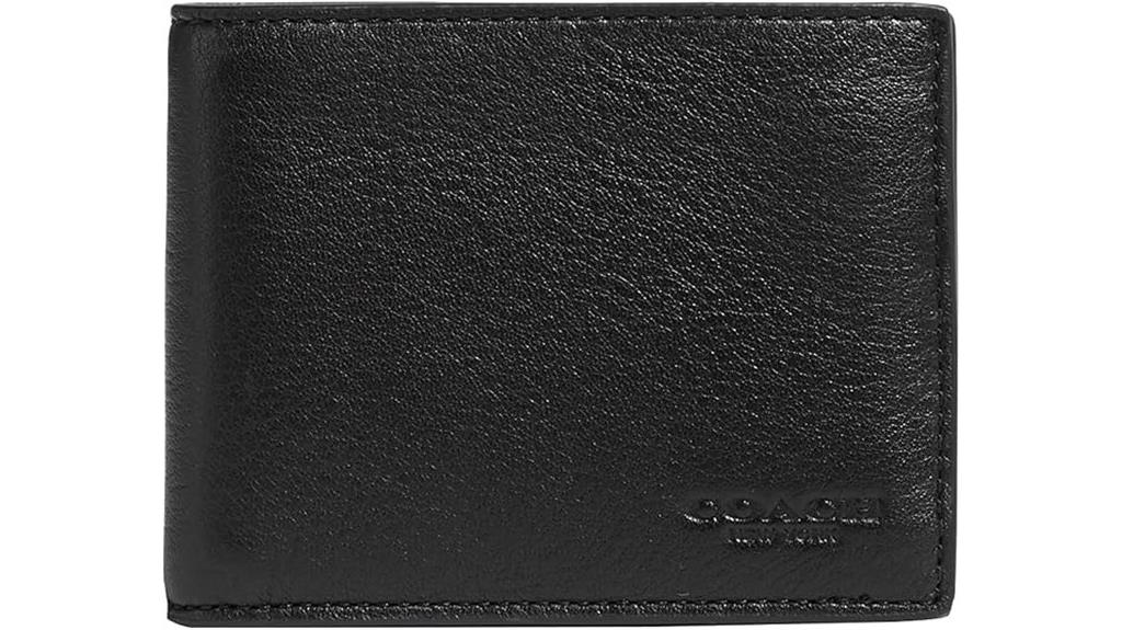 black slim bifold wallet