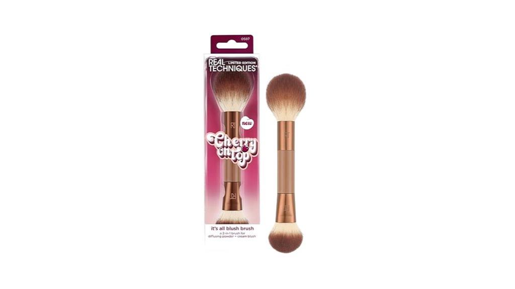 cherry colored blush brush