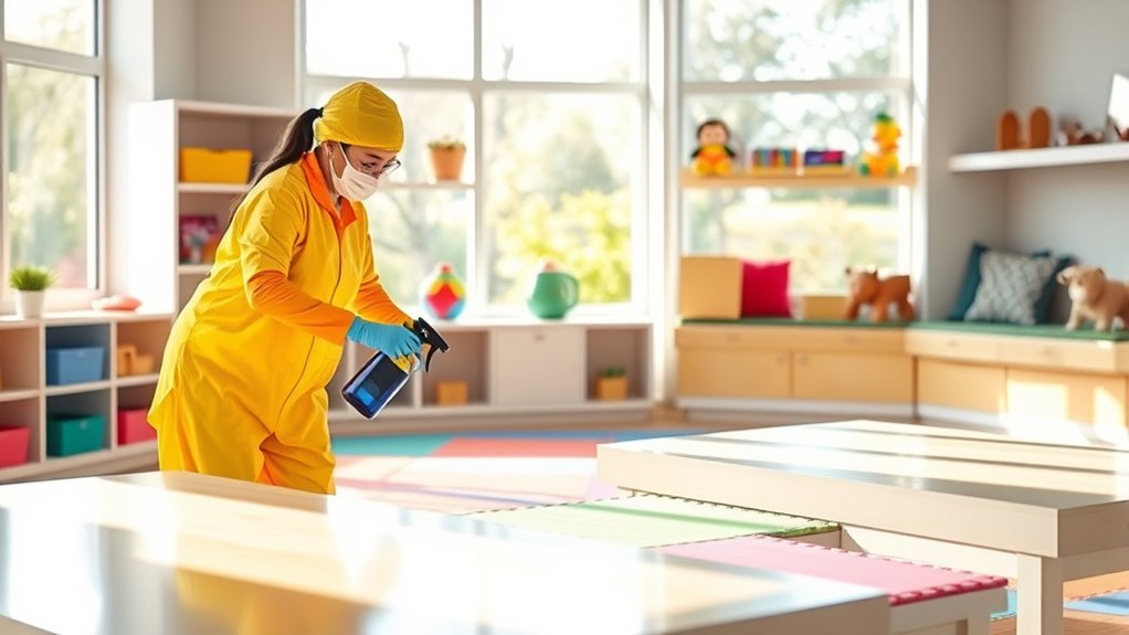 childcare cleaning and sanitization