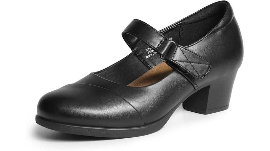 chunky mary jane pumps