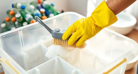 clean bins regularly use odor absorbers