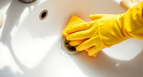 clean ceramic sink regularly