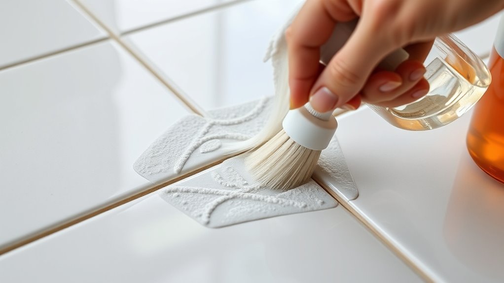 clean dry sealed grout