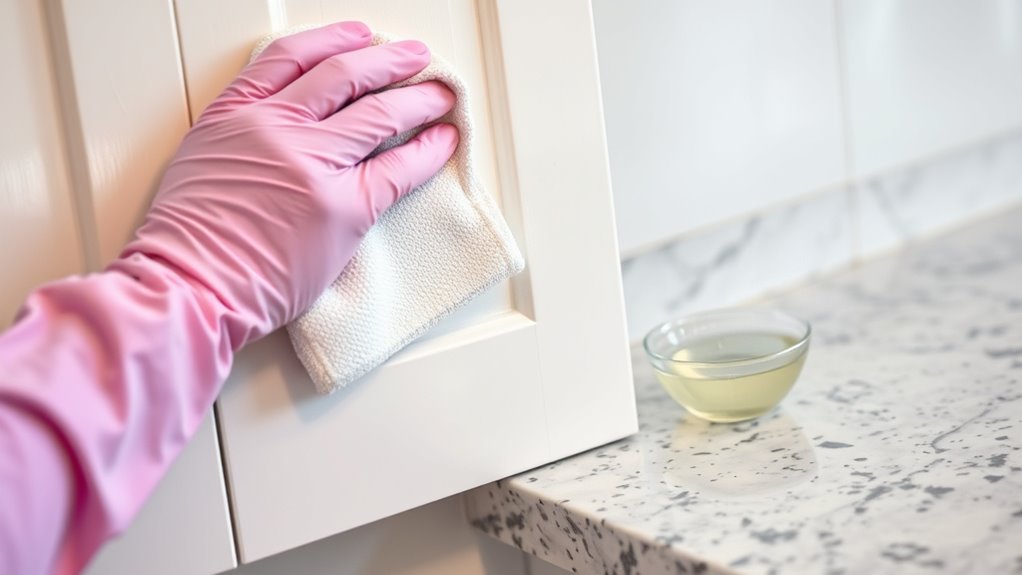 clean kitchen cabinet grease