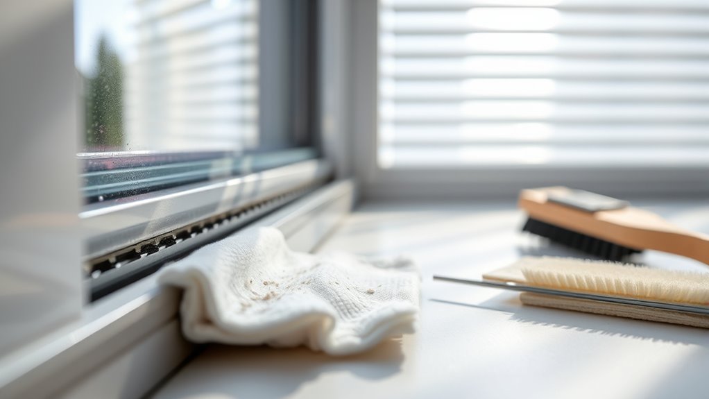 clean window tracks effectively