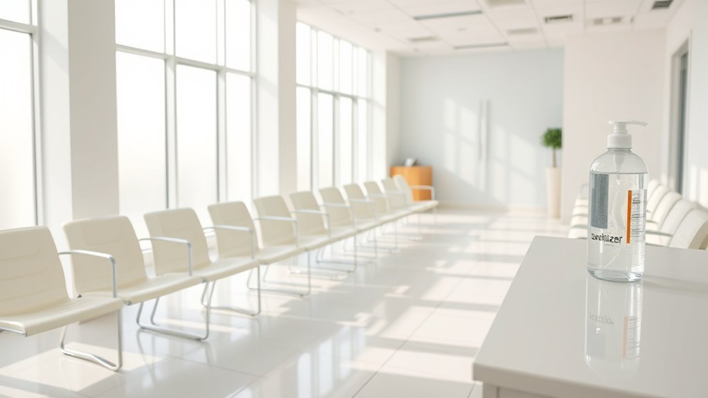 clinic reception area sanitation