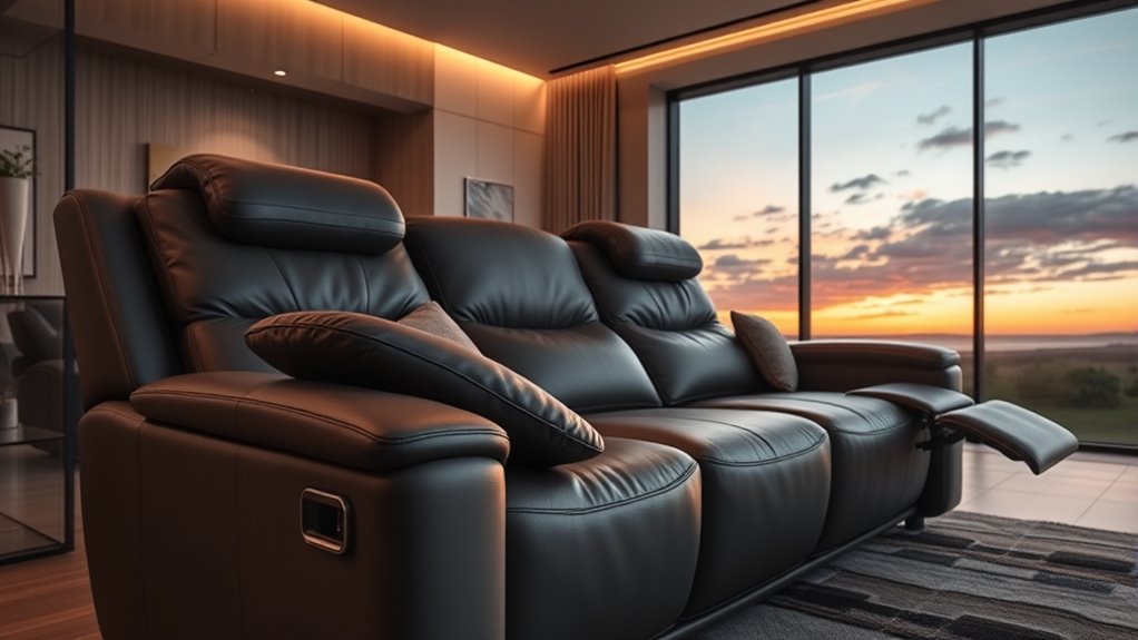 comfortable adjustable reclining sofas