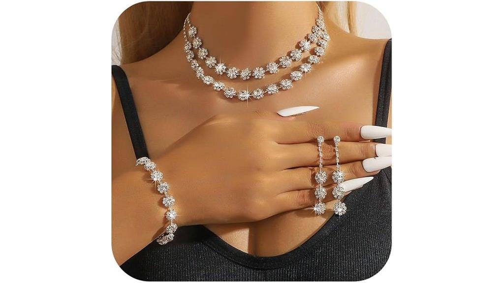 crystal jewelry set