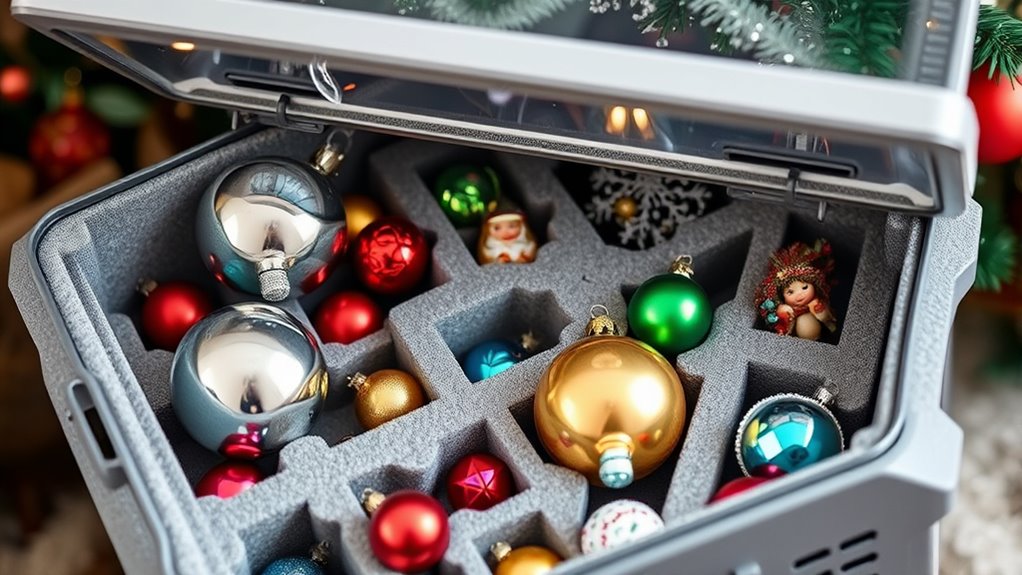 durable ornament storage boxes