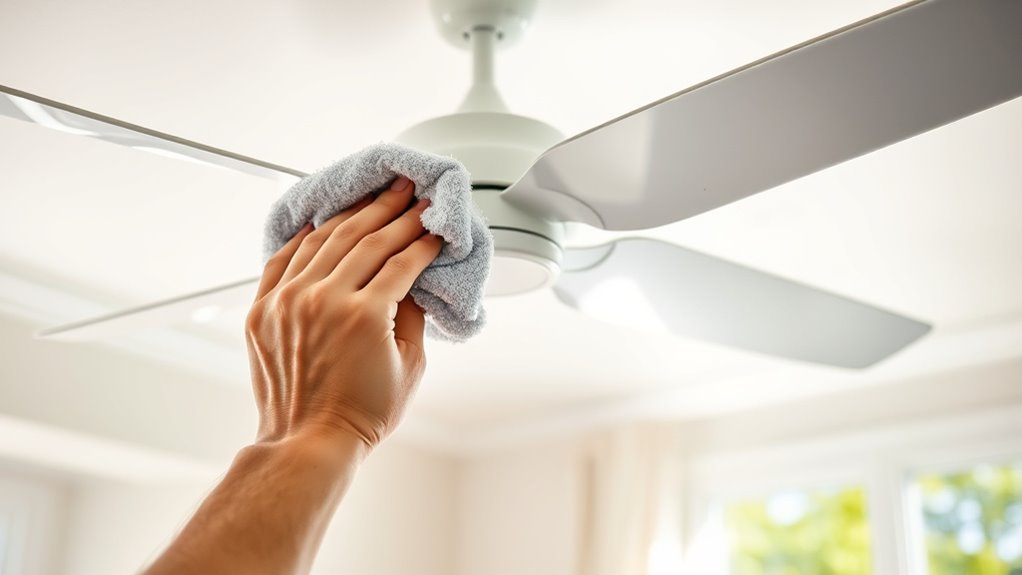 dust free ceiling fan cleaning