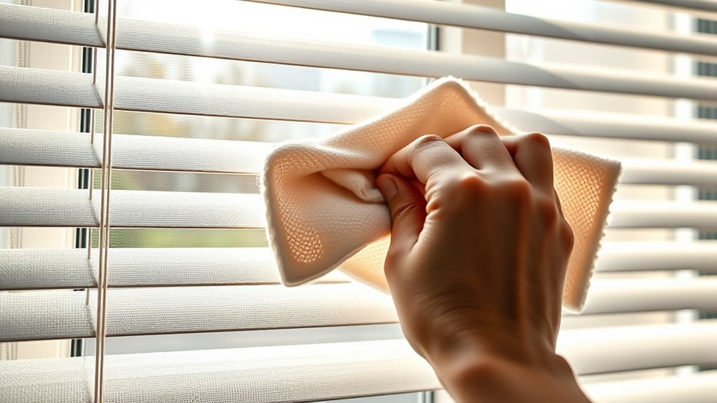 dusting blinds properly