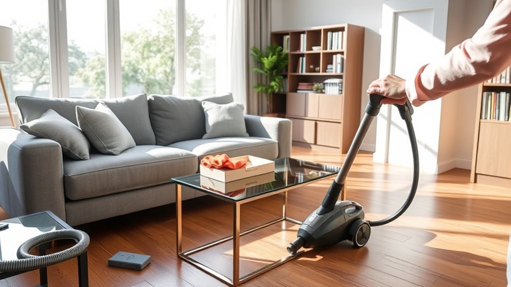 efficient cleaning with strategic setup