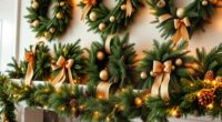 elegant festive mantel decorations