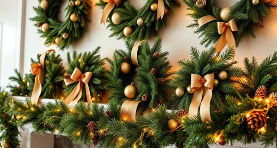 elegant festive mantel decorations