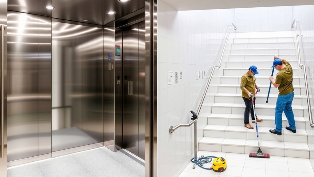 elevator and stairwell cleaning