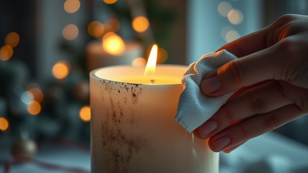 holiday candle soot removal
