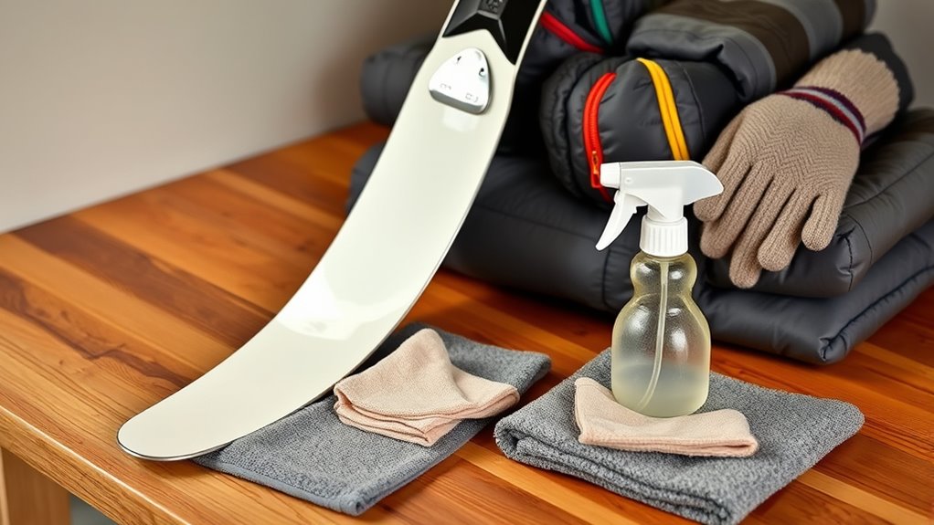 home ski equipment cleaning