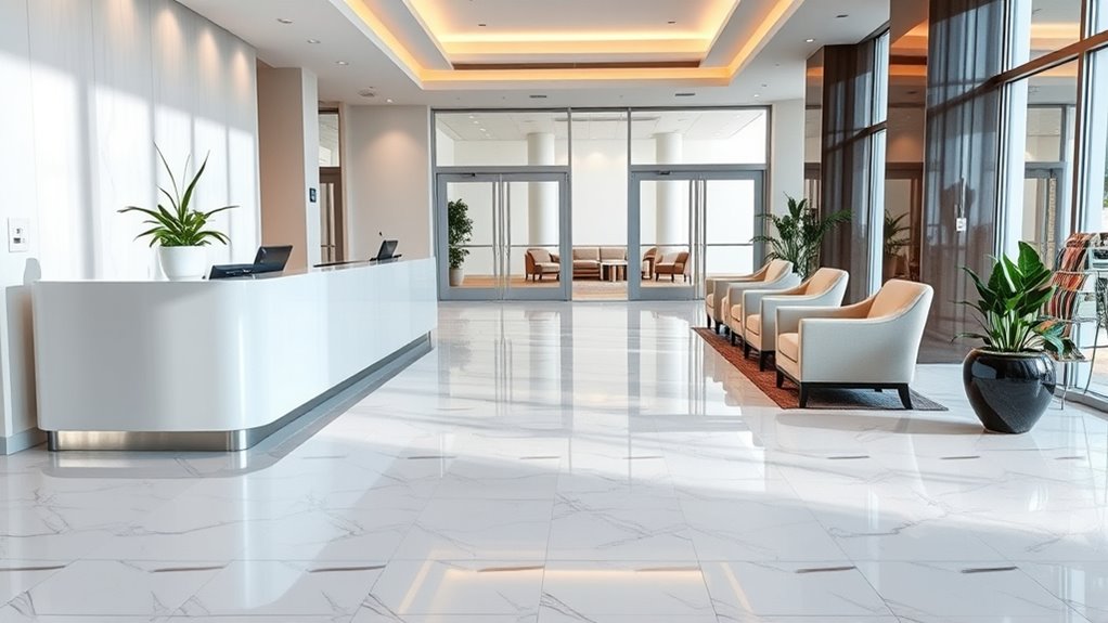 maintain spotless reception area