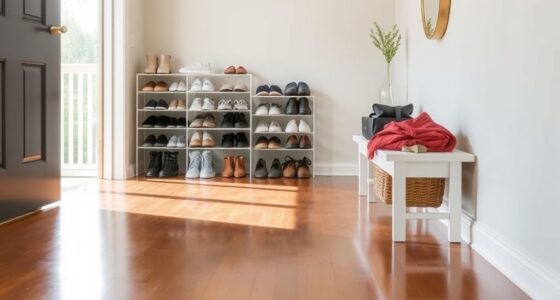 organized entryway shoe storage