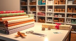 organized gift wrapping station