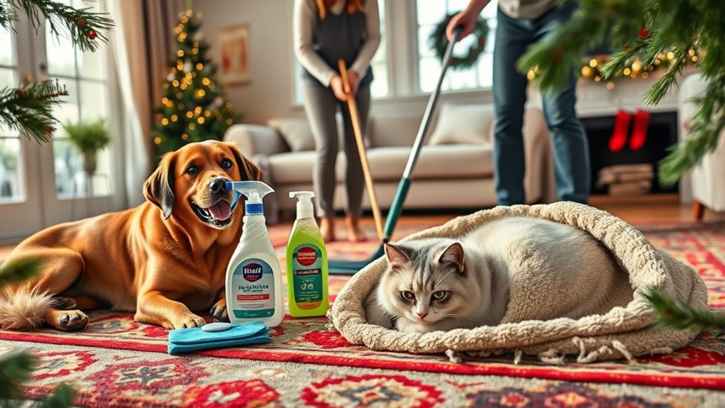 pet safe holiday cleaning tips