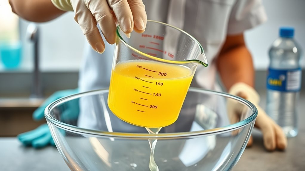 proper diluting and storage