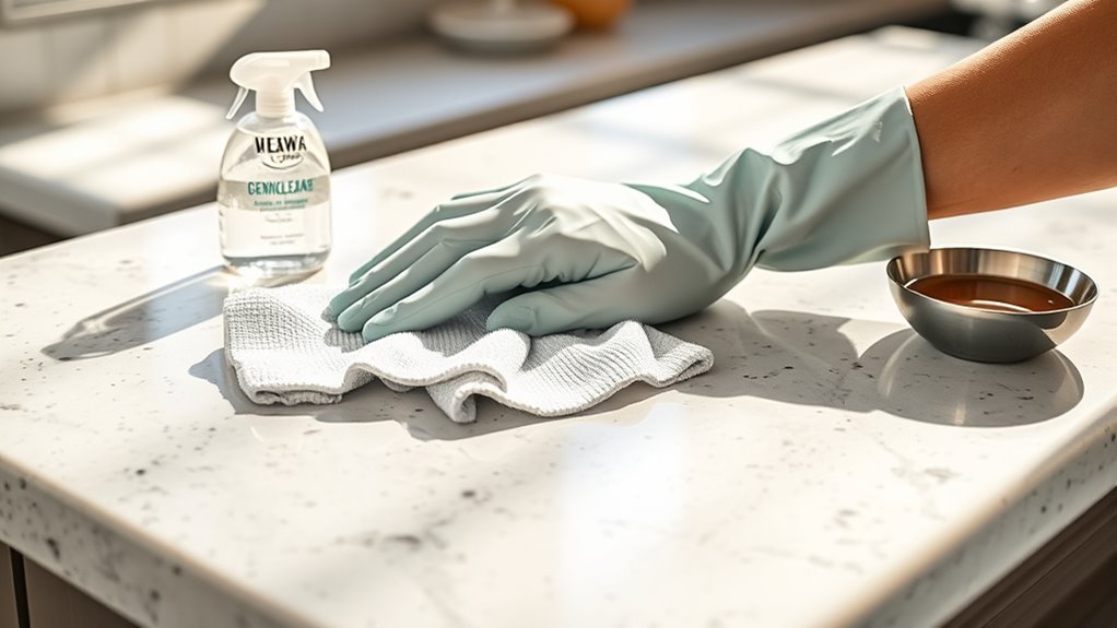 proper quartz countertop care