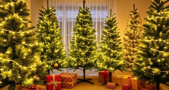 realistic pre lit christmas trees