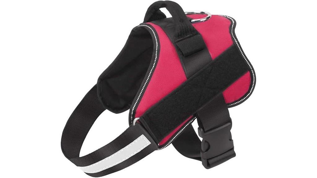 red reflective harness for dogs