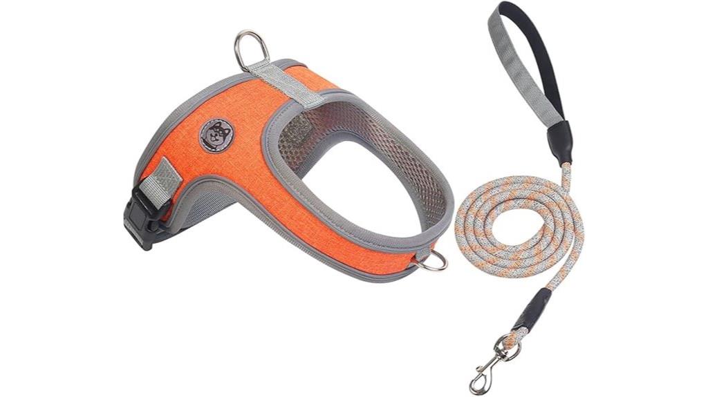reflective breathable pet harness