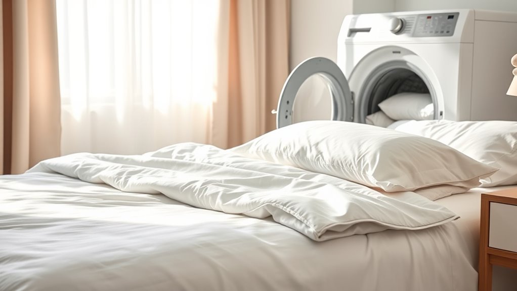 regular bedding washing routine
