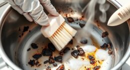 remove burnt food residue