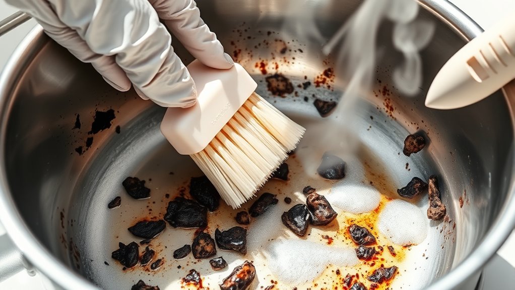 remove burnt food residue