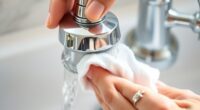 remove faucet limescale buildup