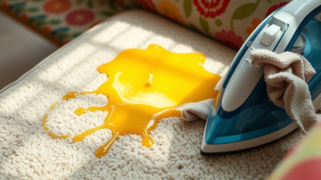 remove wax from fabric