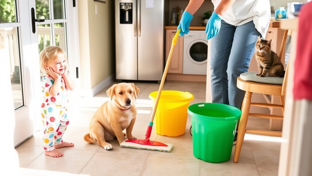 secure cleaning supplies safety