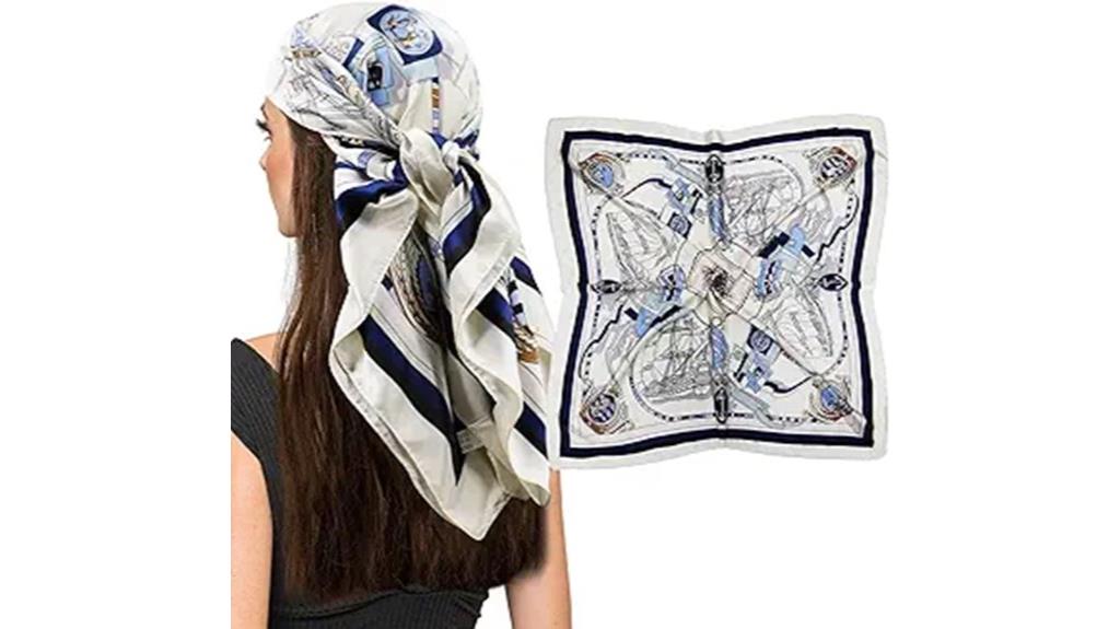 silk square head scarf