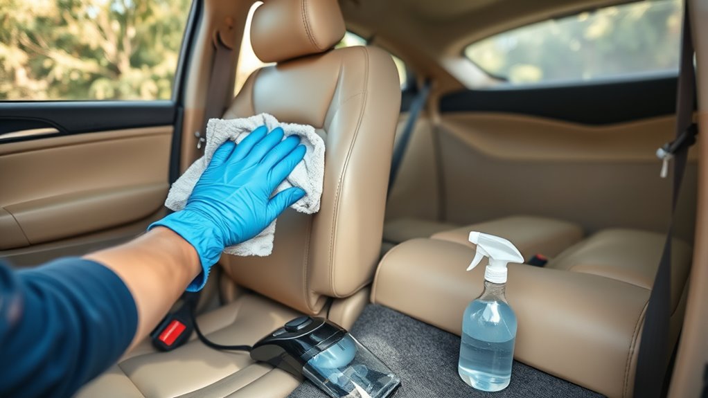 thorough car interior cleaning